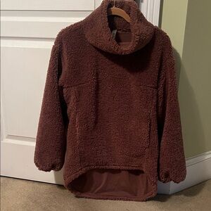 lululemon athletica Brown Cowl Neck Sweater